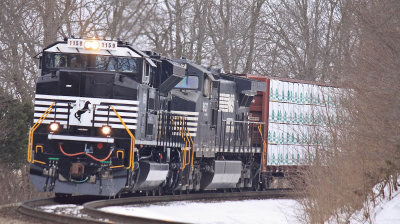 A 3 month old SD70Ace leads train 375 West near Talmage 