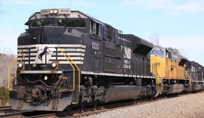 NS SD70Ace #1000 (The first Ace) at Elihu 