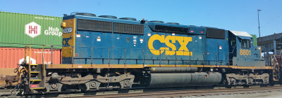 CSX 8801 on NS train 117 at Danville 