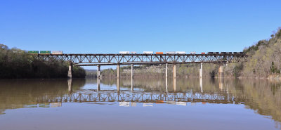 NS 216 stretches out over the Cumberland River Bridge, seen from the rarely shot East side 