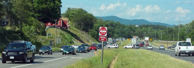 US 460 was still packed with people who had watched the train.....30 minutes ago!  