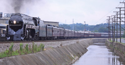 611 rolls by the N&W East End shops in Roanoke, the spot where she was born in 1950