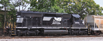 NS 3559, a former SOUTHERN high hood SD40-2, at Richmond 