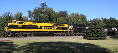 Virginian 1069 on a coal train at Talmage 