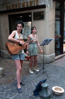 Singing in the street