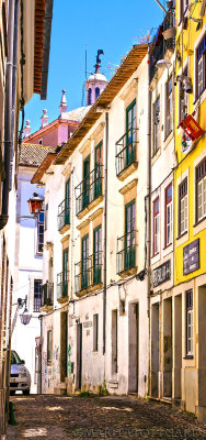 The narrow #streets of the old town #Coimbra, #Portugal.