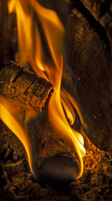 Cosy fire in Winter