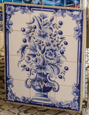 Blue and white tile, Portugal.