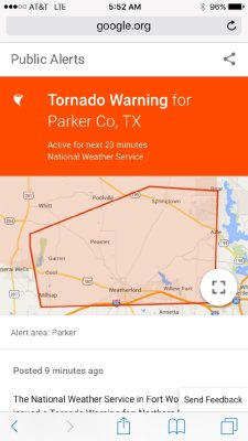 Weather ford Texas - Real live Tornado warning