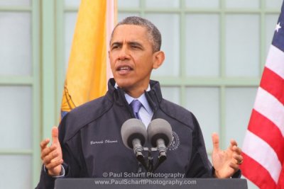 President Barack Obama Visits The Jersey Shore