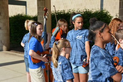 Rory waiting to play with the intermediate band at Hershey Park