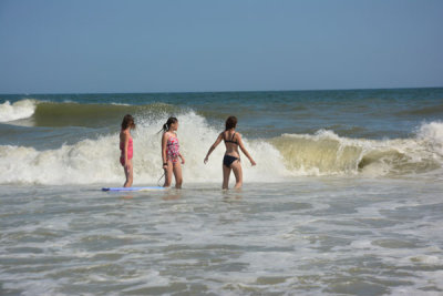Reagan, Rory and Jennifer braving the jelly fish infested waters
