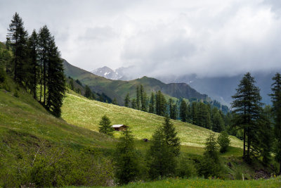 On a Rainy Day in Samnaun Valley