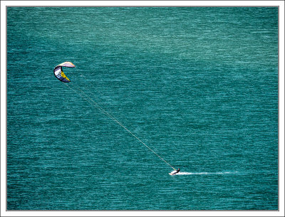 Kite Surfing at Lake Reschen