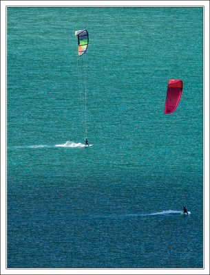 Kite Surfing at Lake Reschen