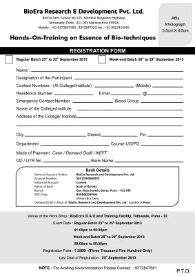 Workshop Form