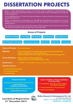 Dissertation Projects Poster