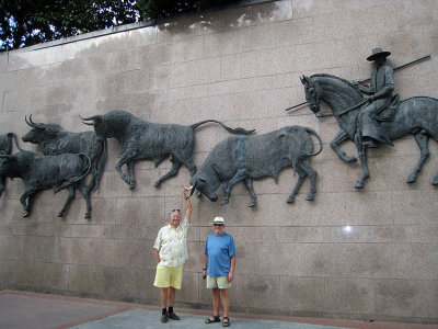 Michael and John at the bullring in Madrid