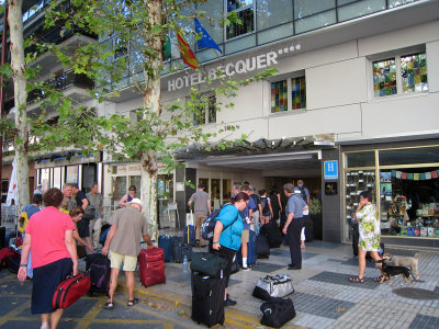 We arrive at our hotel in Seville
