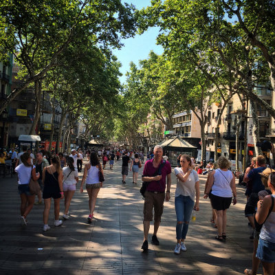Stolling La Rambla, Barcelona