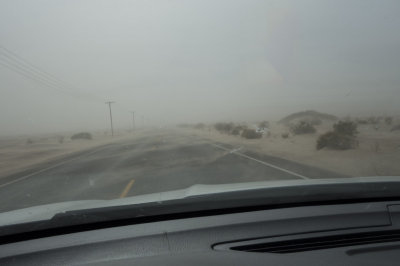 Sand storm in Anza Borrego