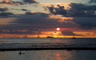 Waikiki Just Before Sunset