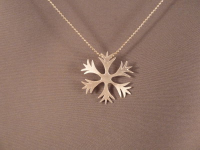 Sterling snowflake - about the size of a loonie.