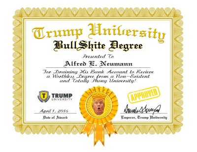 Trump University Certificate