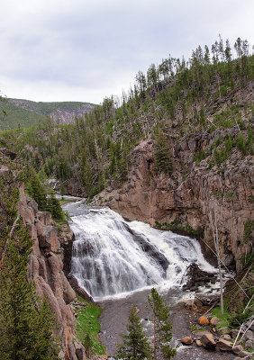 Gibbon Falls in Yellowstone National Park