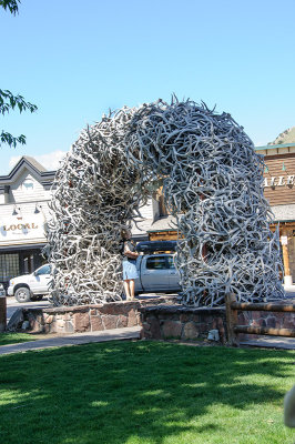 Arch Made from Antlers in a Park in Jackson Hole, WY