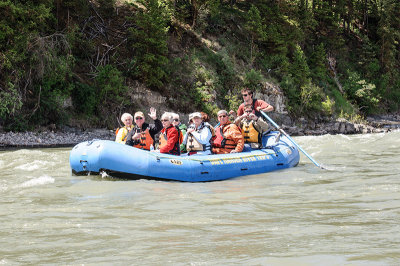 Rafting down the Snake River