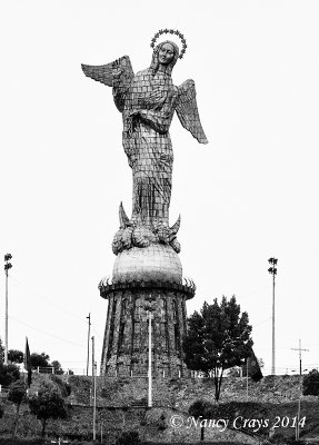 Metal Statue of Mary on El Panecillo