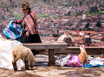 Inca Woman Selling Wares