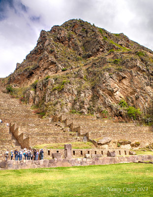 Ruins of Inca Fortress at Ollantaytambo, Peru