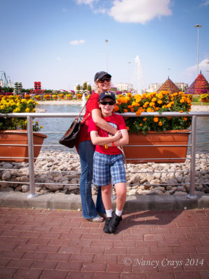 1036965 Laura and Carson at Dubai Miracle Gardens