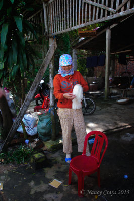 Woman Holding Rice Noodles (3520)