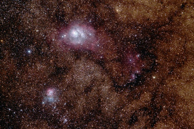 Lagoon, Trifid and NGC6559 nebulae
