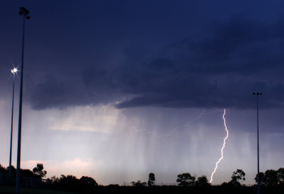 Early evening lightning from Barden Ridge, 2nd Dec