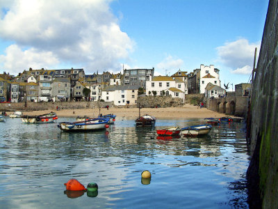 The beach with boats, St. Ives, Cornwall