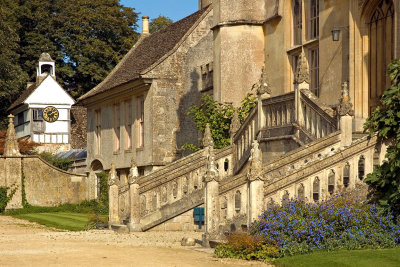 Lacock Abbey ~ steps and clock