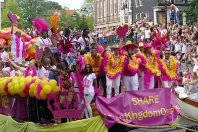 Canal Parade in Amsterdam during Gay Pride, August 1, 2015 