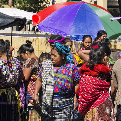 Traditional Dress - Market Day, Santa Maria de Jesus, Guatemala