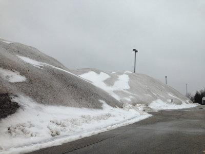 This pile of snow is at the Valley West Mall in West Des Moines, Iowa