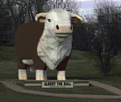 Albert lives in Audubon, Iowa
He is the world's largest bull!