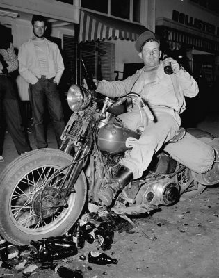 Hollister beer biker
