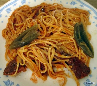 LINGUINI WITH BEEF