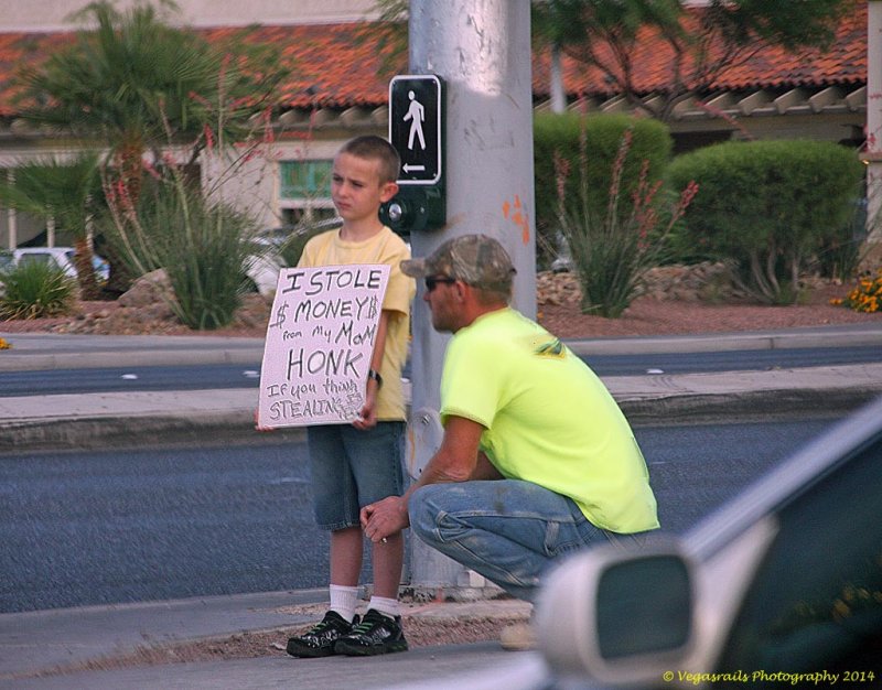 Honk if you think stealing is bad