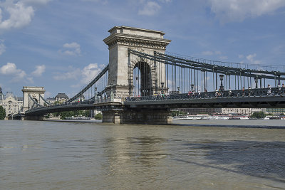 Chain Bridge, before flood and during