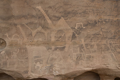 Camel rock carvings