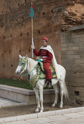 Royal guard, mausoleum of Mohammed V